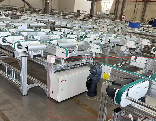 小型直角减速电机在输送线上的大量使用